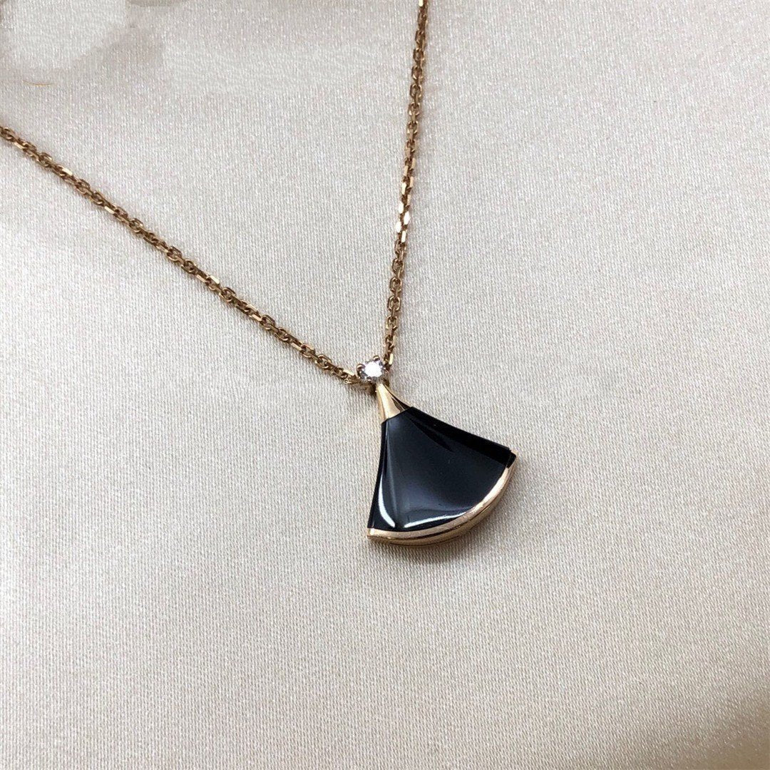 [Dawnora Jewelry]DREAM NECKLACE ONYX 1 DIAMOND