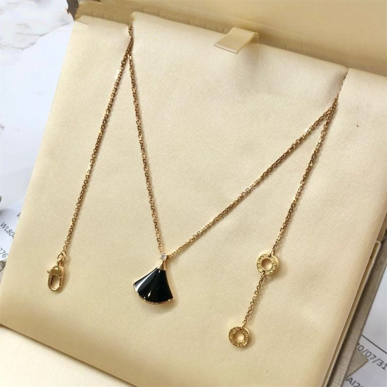 [Dawnora Jewelry]DREAM NECKLACE ONYX 1 DIAMOND