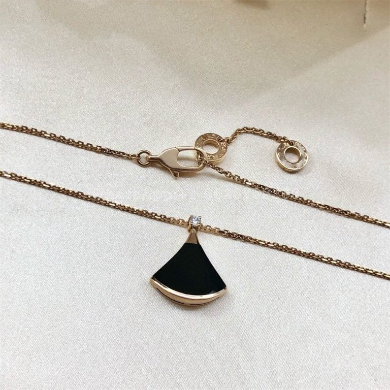 [Dawnora Jewelry]DREAM NECKLACE ONYX 1 DIAMOND