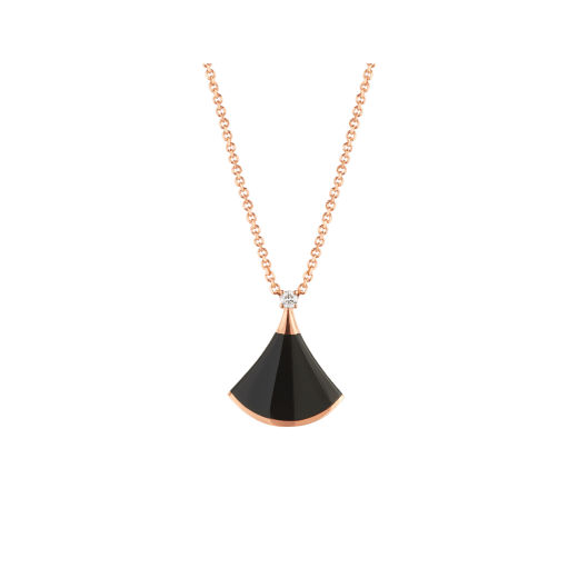 [Dawnora Jewelry]DREAM NECKLACE ONYX 1 DIAMOND