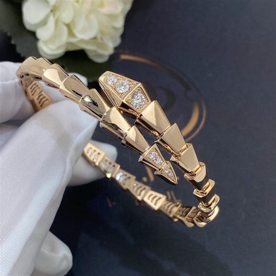 [Dawnora Jewelry]SERPENTI BRACELET DIAMONDS PINK GOLD