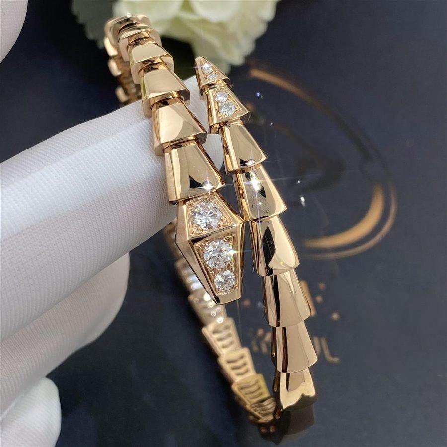 [Dawnora Jewelry]SERPENTI BRACELET DIAMONDS PINK GOLD