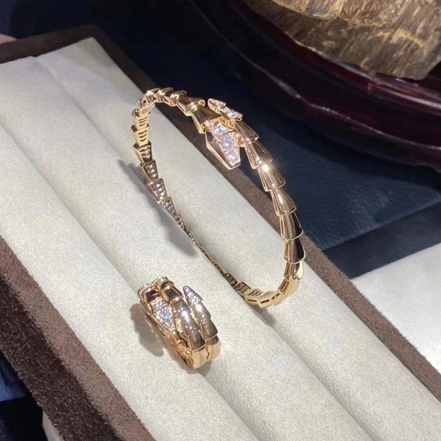 [Dawnora Jewelry]SERPENTI BRACELET DIAMONDS PINK GOLD