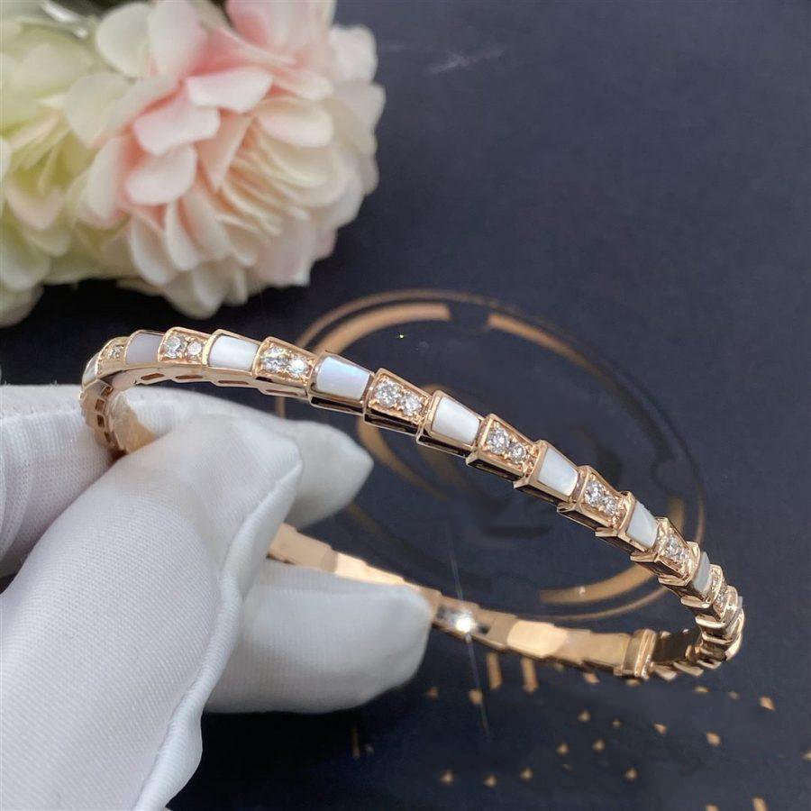 [Dawnora Jewelry]SERPENTI BRACELET PINK GOLD MOP DIAMOND