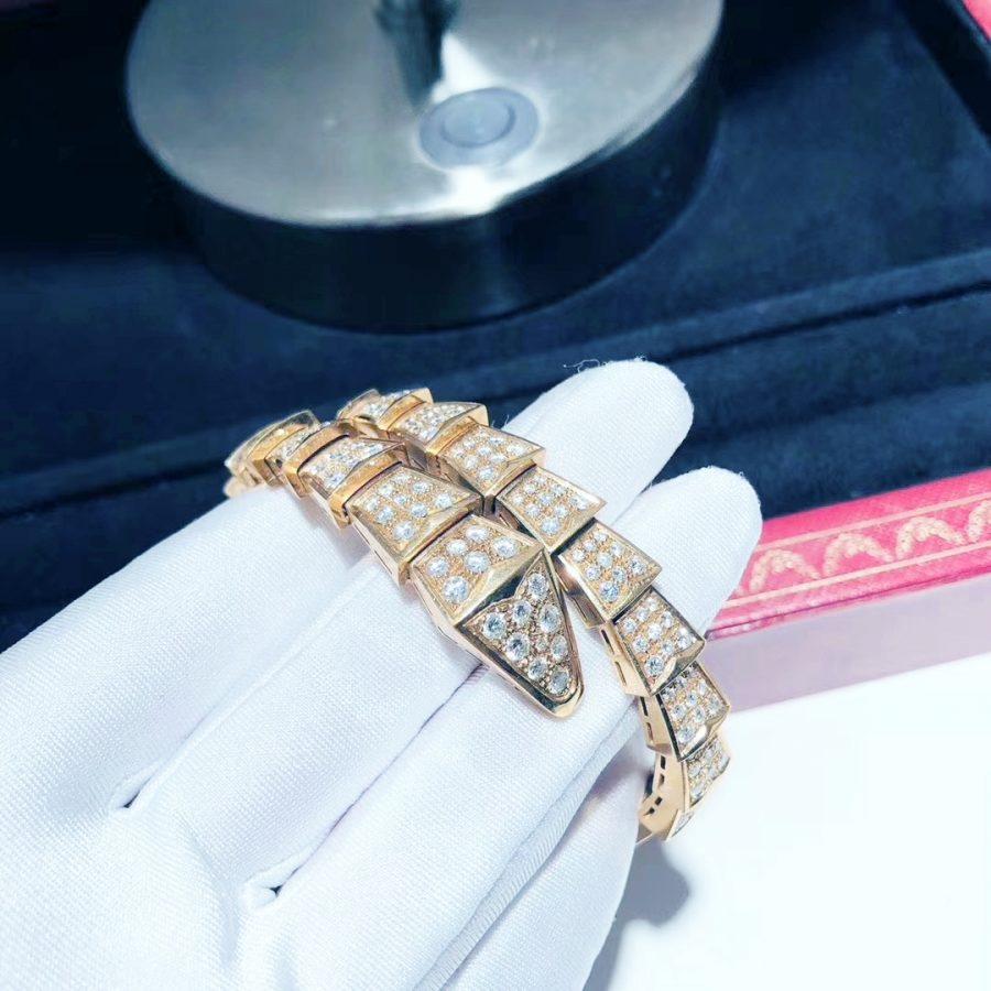 [Dawnora Jewelry]SERPENTI BRACELET 8MM PINK GOLD DIAMOND