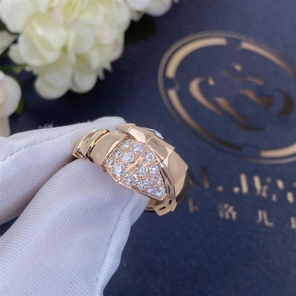 [Dawnora Jewelry]SERPENTI RING PINK GOLD DIAMOND