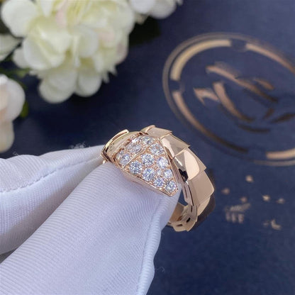 [Dawnora Jewelry]SERPENTI RING PINK GOLD DIAMOND