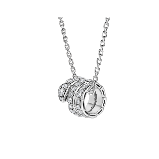 [Dawnora Jewelry]SERPENTI  NECKLACE DOUBLE RING DIAMOND