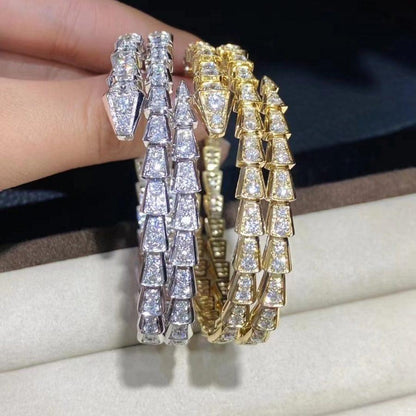[Dawnora Jewelry]SERPENTI BRACELET GOLD DIAMOND DOUBLE ROW