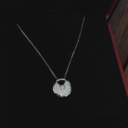 [Dawnora Jewelry]AMULETTE SILVER FULL DIAMOND NECKLACE