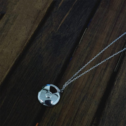 [Dawnora Jewelry]AMULETTE SILVER FULL DIAMOND NECKLACE