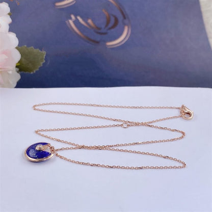 [Dawnora Jewelry]AMULETTE ROSE GOLD AGATE NECKLACE
