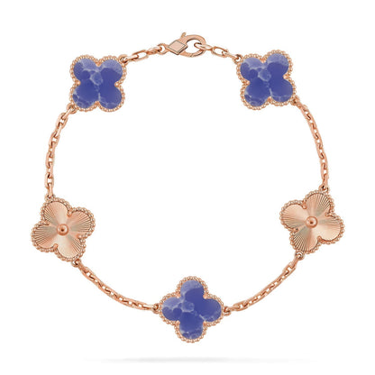 [Dawnora Jewelry]CLOVER 5 MOTIF BLUE VEINS BRACELET COLLECTION