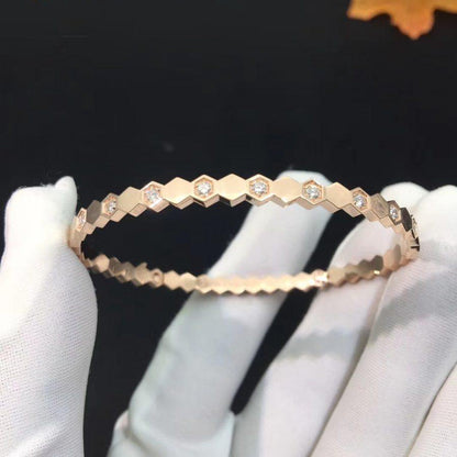 [Dawnora Jewelry]BEE LOVE PINK GOLD DIAMOND BRACELET