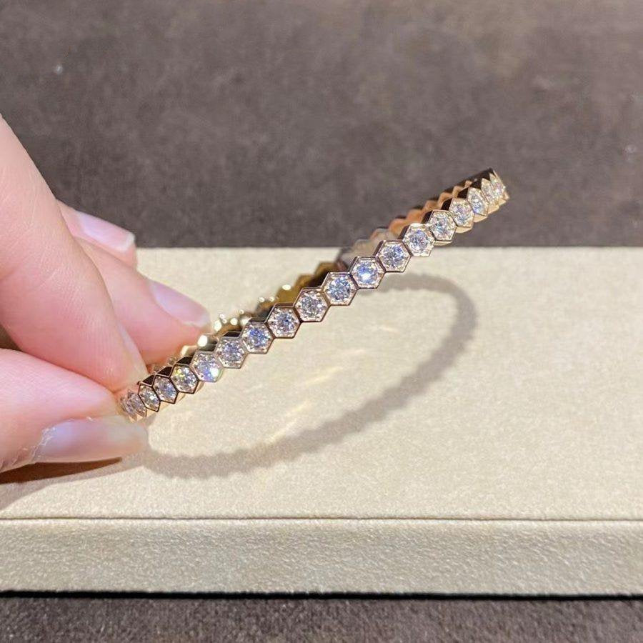[Dawnora Jewelry]BEE LOVE GOLD BRACELET FULL DIAMOND
