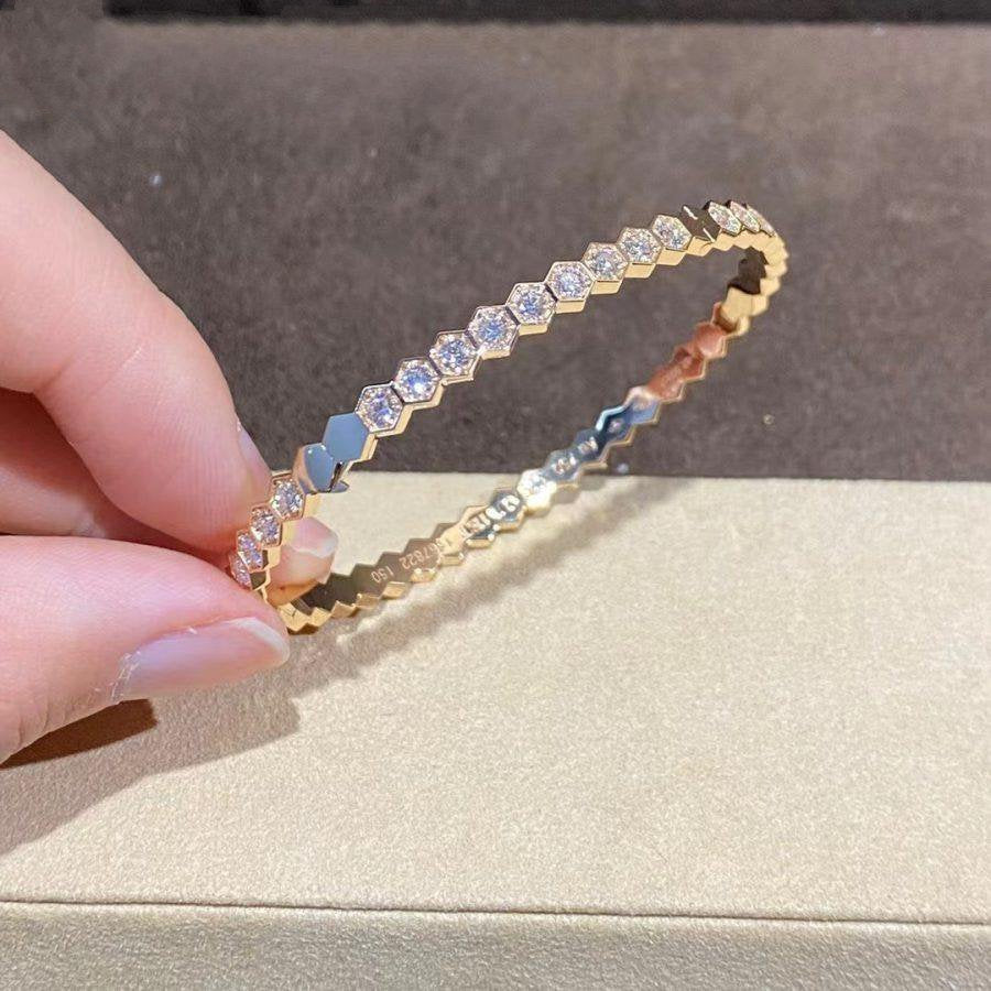 [Dawnora Jewelry]BEE LOVE GOLD BRACELET FULL DIAMOND