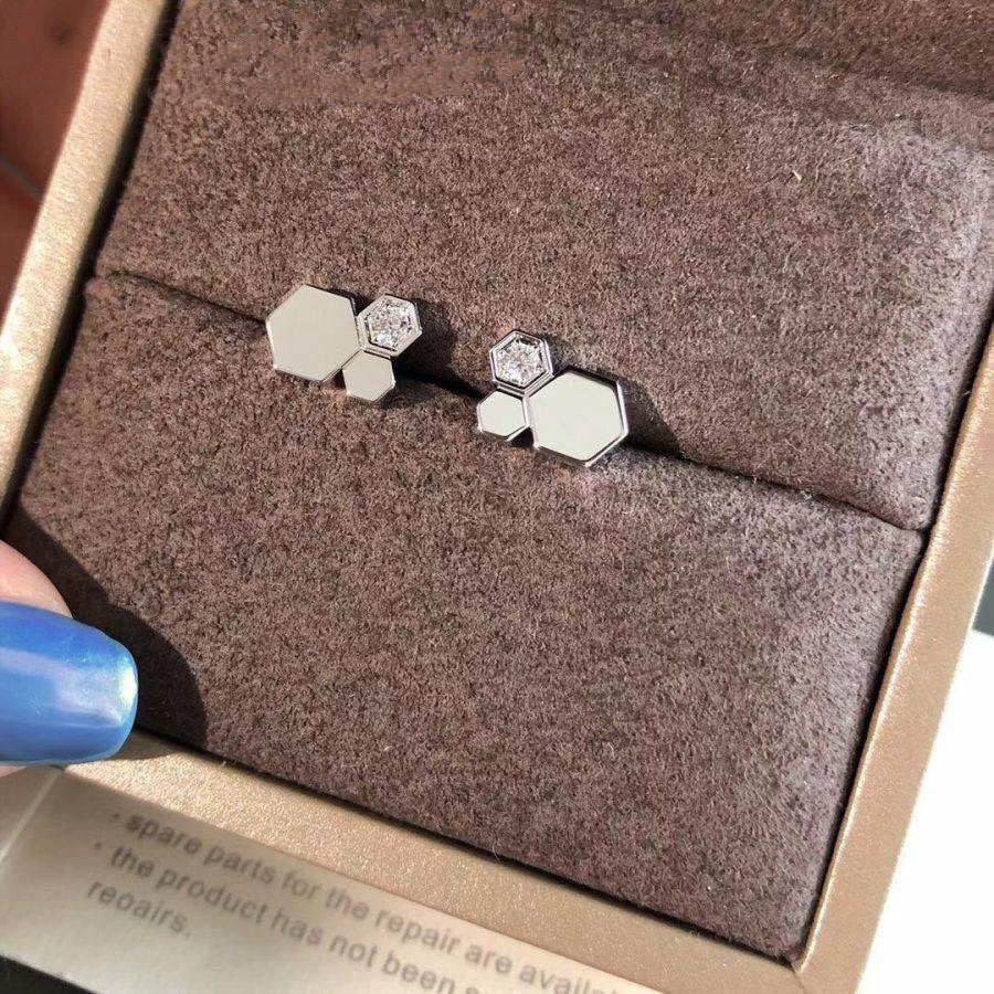[Dawnora Jewelry]BEE LOVE SILVER DIAMOND EARRINGS