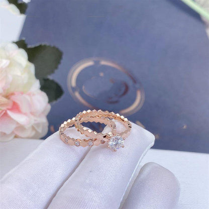 [Dawnora Jewelry]BEE LOVE RING PINK GOLD 1 DIAMOND