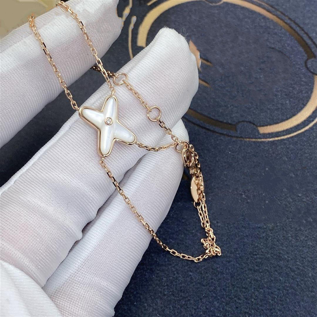 [Dawnora Jewelry]JEUX BRACELET WHITE MOP PINK GOLD 1 DIAMOND