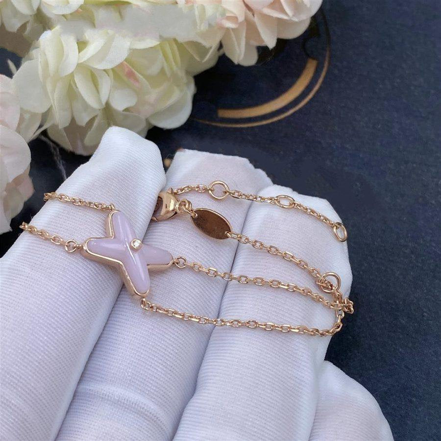 [Dawnora Jewelry]JEUX BRACELET PINK MOP PINK GOLD 1 DIAMOND