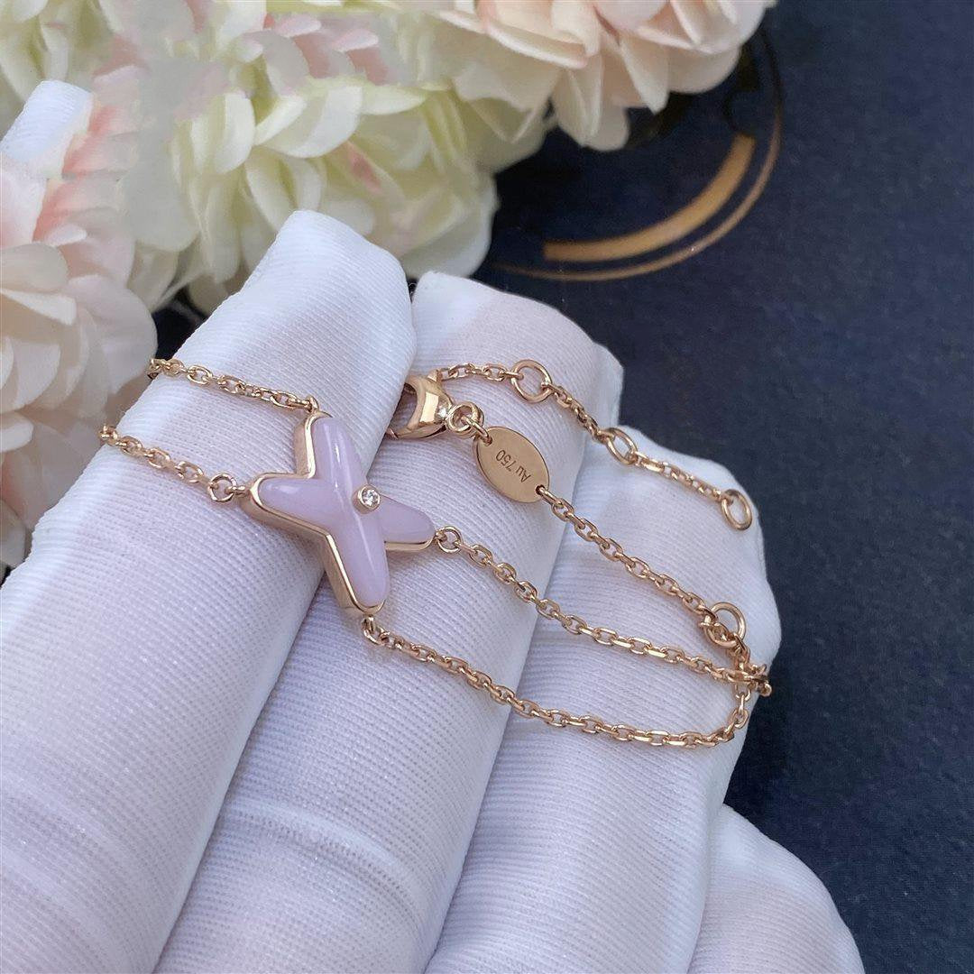 [Dawnora Jewelry]JEUX BRACELET PINK MOP PINK GOLD 1 DIAMOND