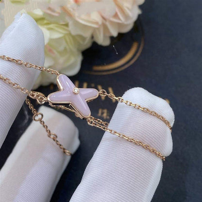 [Dawnora Jewelry]JEUX BRACELET PINK MOP PINK GOLD 1 DIAMOND