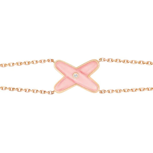 [Dawnora Jewelry]JEUX BRACELET PINK MOP PINK GOLD 1 DIAMOND