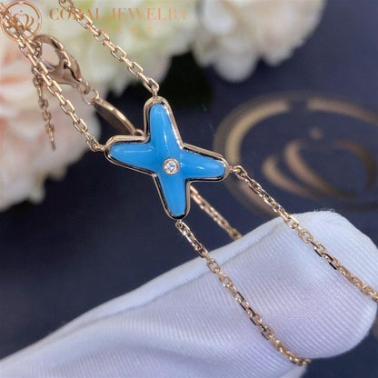 [Dawnora Jewelry]JEUX BRACELET TURQUOISE PINK GOLD 1 DIAMOND