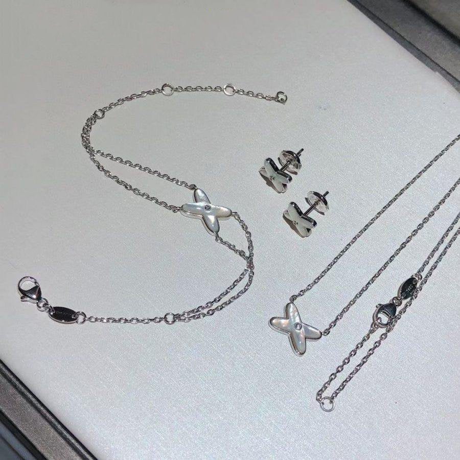 [Dawnora Jewelry]JEUX BRACELET WHITE MOP SILVER 1 DIAMOND
