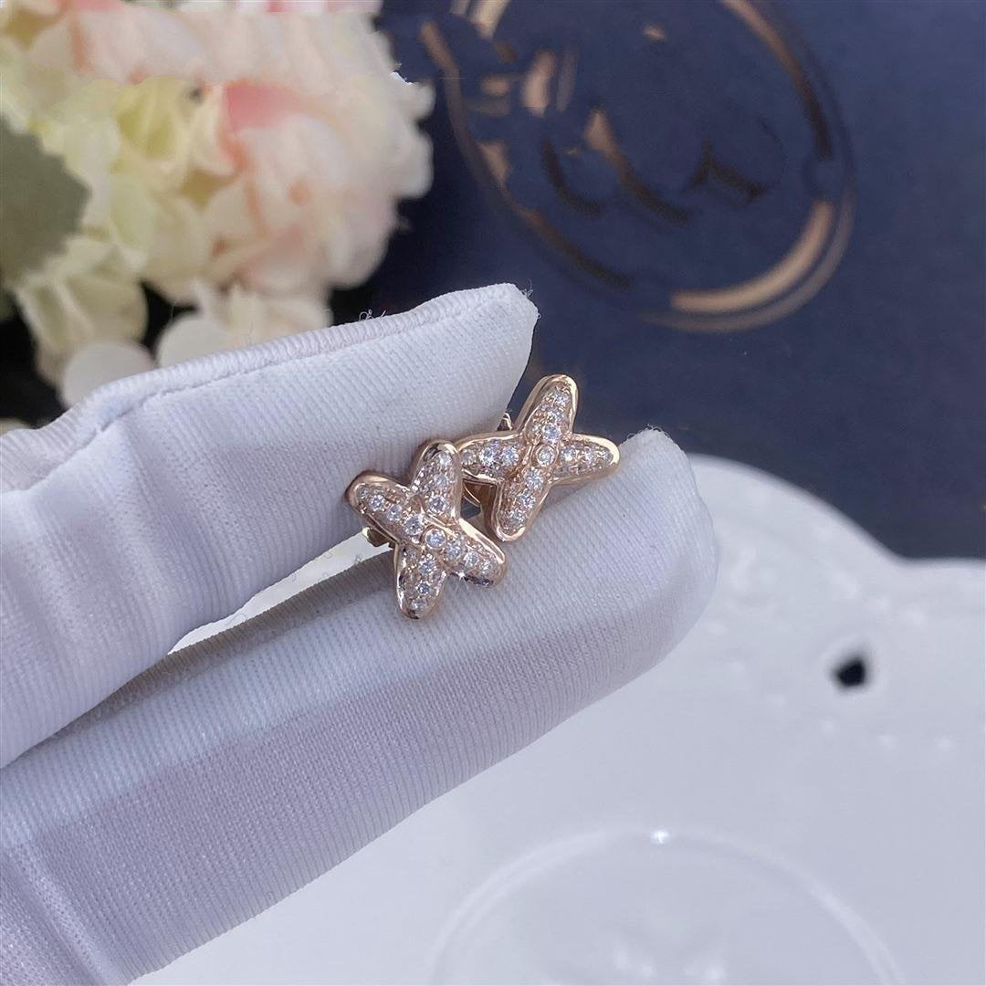 [Dawnora Jewelry]JEUX DE PINK GOLD DIAMOND EARRINGS