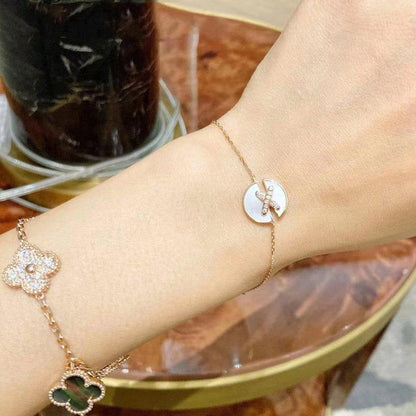 [Dawnora Jewelry]JEUX DE BRACELET MOP PINK GOLD DIAMONDS