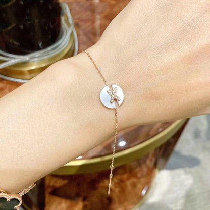 [Dawnora Jewelry]JEUX DE BRACELET MOP PINK GOLD DIAMONDS