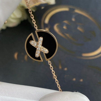 [Dawnora Jewelry]JEUX DE BRACELET ONYX PINK GOLD DIAMOND