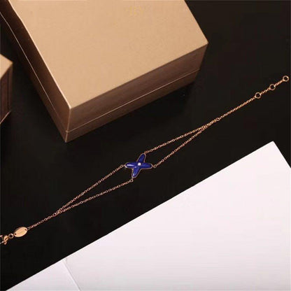 [Dawnora Jewelry]Hollow Design Four-Leaf Clover Flower Shape Ring