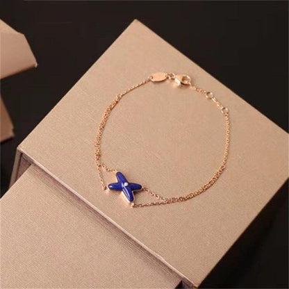 [Dawnora Jewelry]Hollow Design Four-Leaf Clover Flower Shape Ring