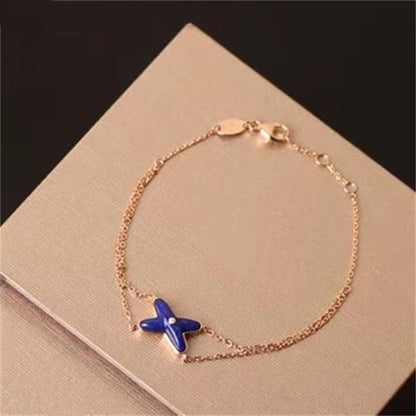 [Dawnora Jewelry]Hollow Design Four-Leaf Clover Flower Shape Ring