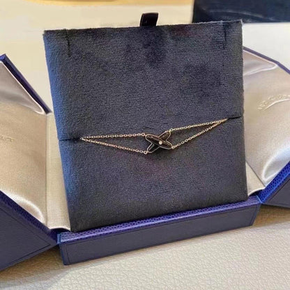 [Dawnora Jewelry]JEUX BRACELET ONYX PINK GOLD 1 DIAMOND