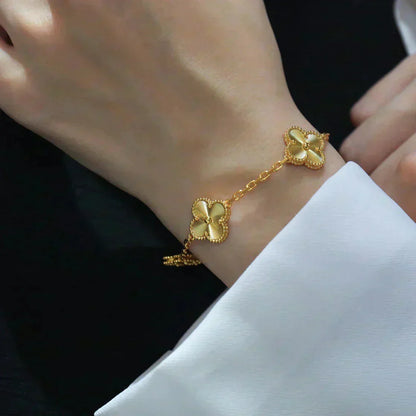 [Dawnora Jewelry] CLOVER 5 MOTIF LASER BRACELET COLLECTION