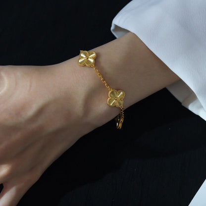 [Dawnora Jewelry] CLOVER 5 MOTIF LASER BRACELET COLLECTION