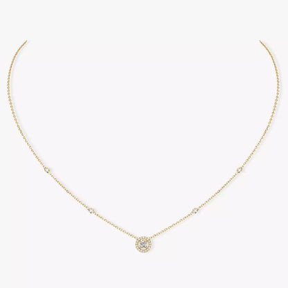 [Dawnora Jewelry]Diamond Necklace 0,20ct Brilliant Shape Joy