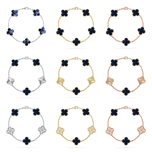 [Dawnora Jewelry]CLOVER 5 MOTIF PIETERSITE BRACELET COLLECTION