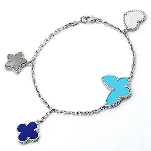 [Dawnora Jewelry]LUCKY SPRING SILVER BRACELET 4 MOTIF