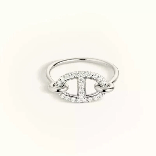 [Dawnora Jewelry]RONDE SMALL SILVER DIAMOND RING