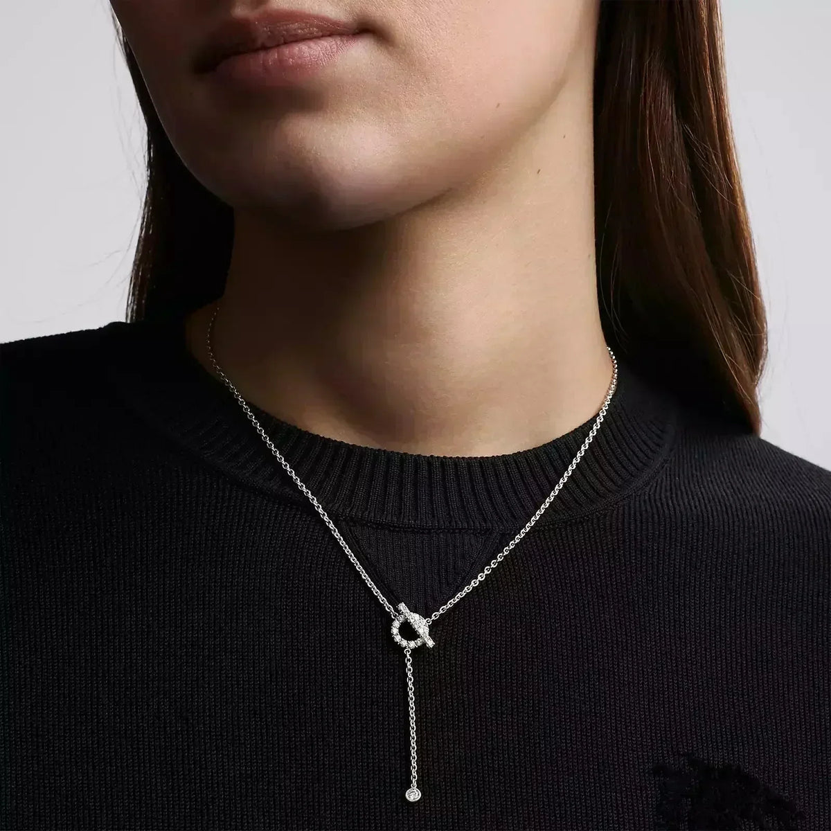 [Dawnora Jewelry]FINESSE SILVER DIAMOND NECKLACE