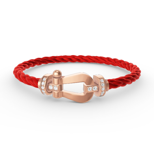 [Dawnora Jewelry]FORCE LARGE HORSESHOE HALF DIAMOND BRACELET ROSE GOLD