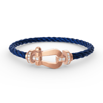 [Dawnora Jewelry]FORCE LARGE HORSESHOE HALF DIAMOND BRACELET ROSE GOLD