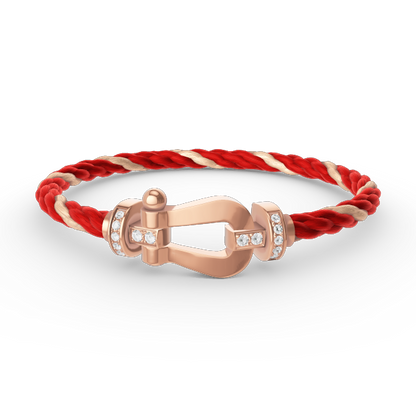 [Dawnora Jewelry]FORCE LARGE HORSESHOE HALF DIAMOND BRACELET ROSE GOLD