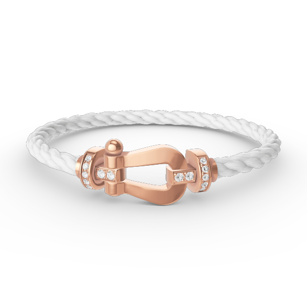 [Dawnora Jewelry]FORCE LARGE HORSESHOE HALF DIAMOND BRACELET ROSE GOLD