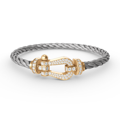 [Dawnora Jewelry]FORCE LARGE HORSESHOE FULL DIAMOND BRACELET GOLD