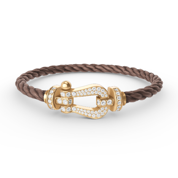 [Dawnora Jewelry]FORCE LARGE HORSESHOE FULL DIAMOND BRACELET GOLD